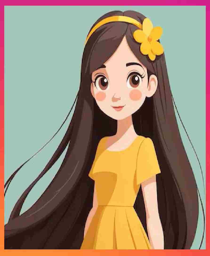 Cute Girl Pic Cartoon