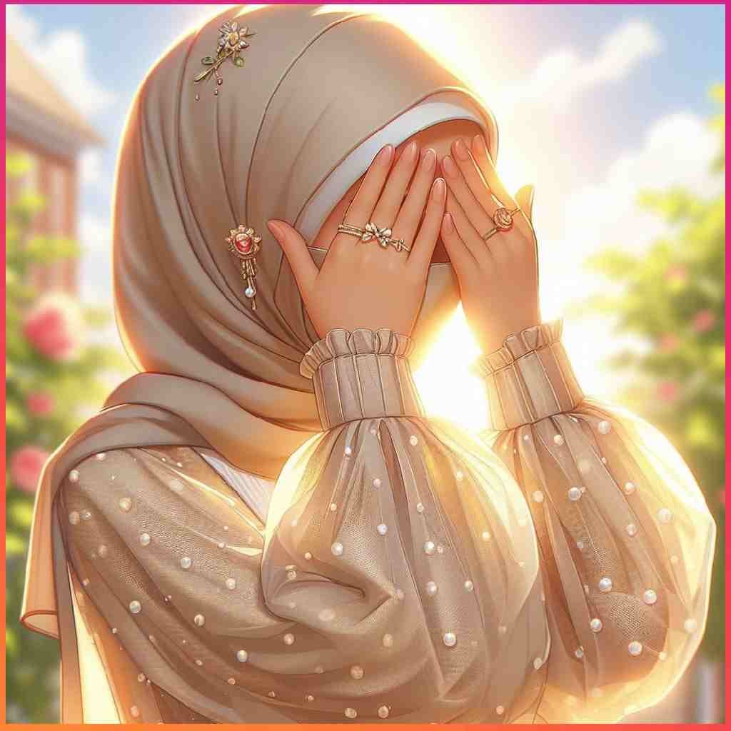 Hijab Girl Hide Face Pic